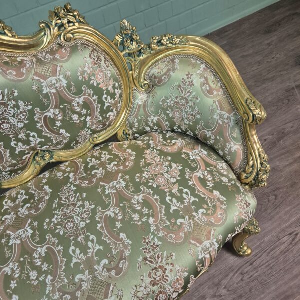 Couch Sofa Gold-Grün Barockstil 1,50 m – Bild 16