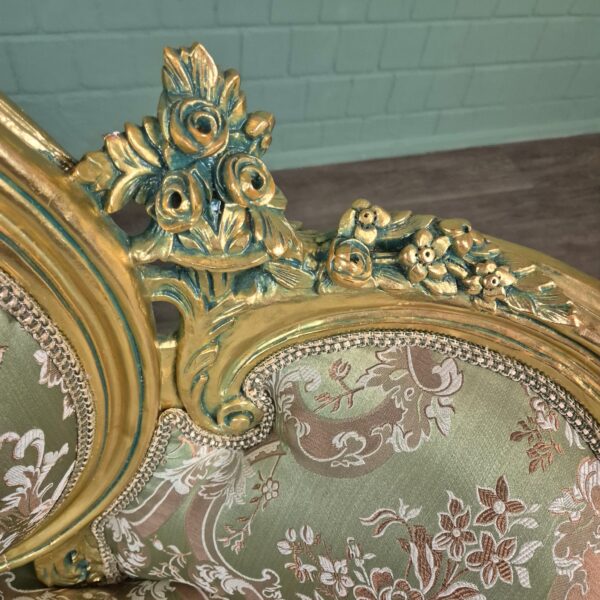 Couch Sofa Gold-Grün Barockstil 1,50 m – Bild 17