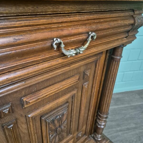 Buffetschrank Schrank Gründerzeit 1880 Eiche – Bild 9
