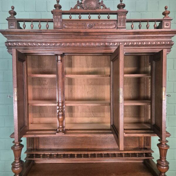 Buffetschrank Schrank Gründerzeit 1880 Eiche – Bild 12