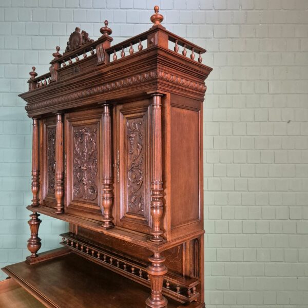 Buffetschrank Schrank Gründerzeit 1880 Eiche – Bild 3