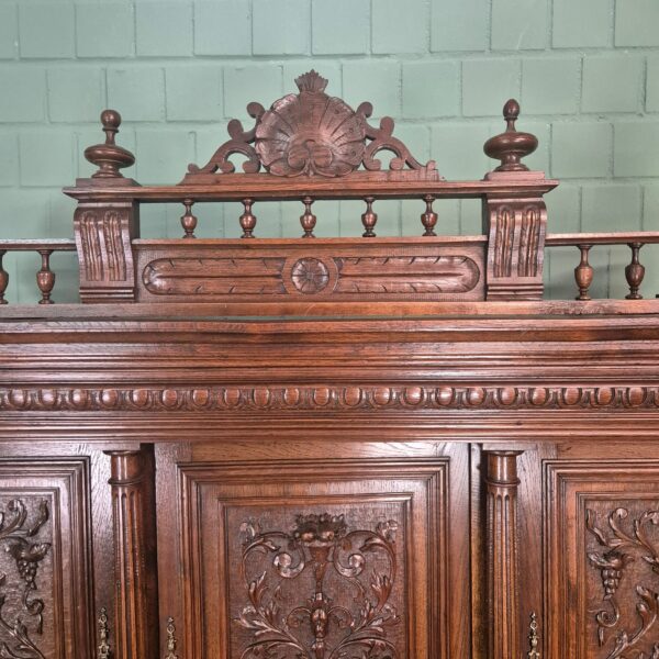 Buffetschrank Schrank Gründerzeit 1880 Eiche – Bild 5