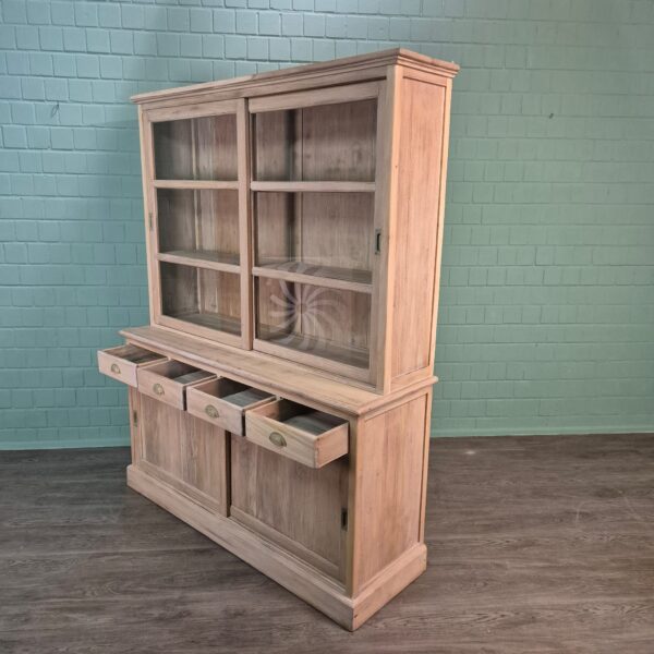 Vitrine Bücherschrank Teakholz 1,65 m – Bild 16