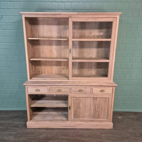 Vitrine Bücherschrank Teakholz 1,65 m – Bild 11