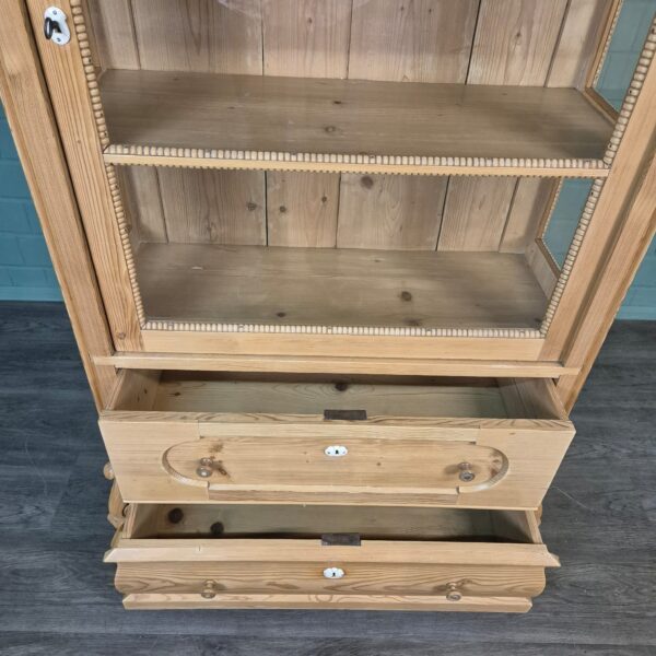 Vitrine Geschirrschrank Louis Philippe 1860 Kiefer – Bild 12
