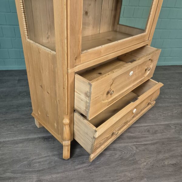 Vitrine Geschirrschrank Louis Philippe 1860 Kiefer – Bild 14