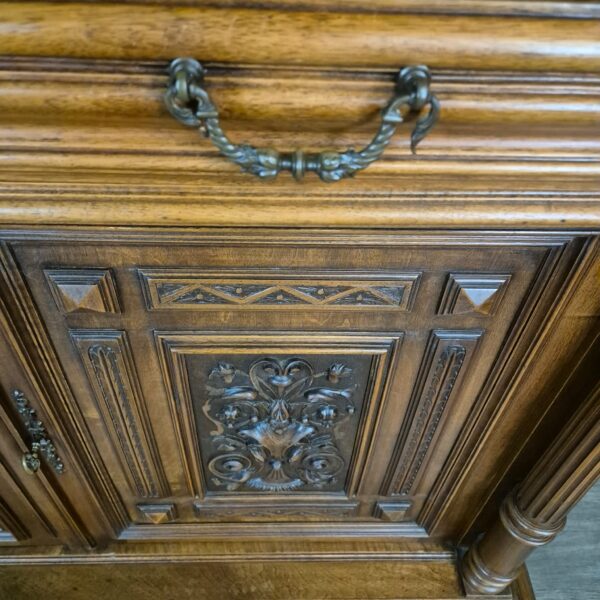 Buffetschrank Schrank Gründerzeit 1880 Nussbaum – Bild 11