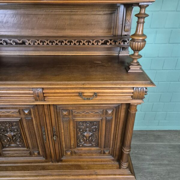 Buffetschrank Schrank Gründerzeit 1880 Nussbaum – Bild 7