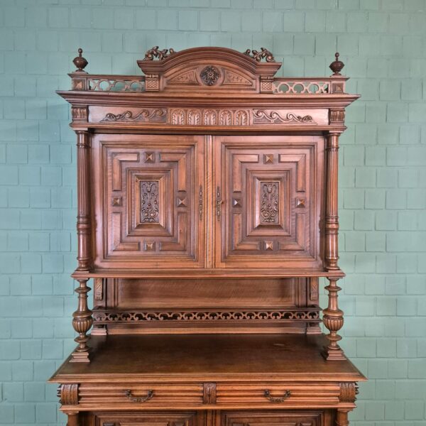 Buffetschrank Schrank Gründerzeit 1880 Nussbaum – Bild 4
