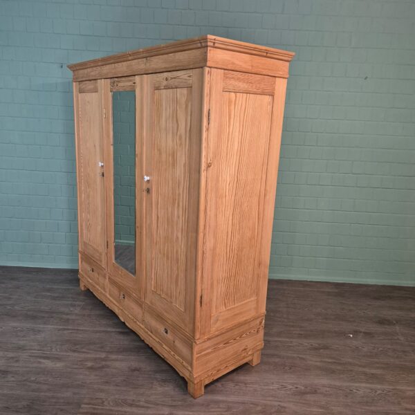 Schrank Kleiderschrank Jugendstil 1900 Kiefer – Bild 2