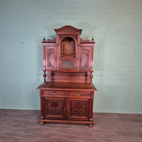 Buffetschrank Schrank Jugendstil 1910 Nussbaum – Bild 2