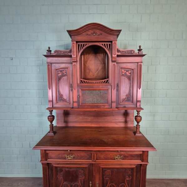 Buffetschrank Schrank Jugendstil 1910 Nussbaum – Bild 5