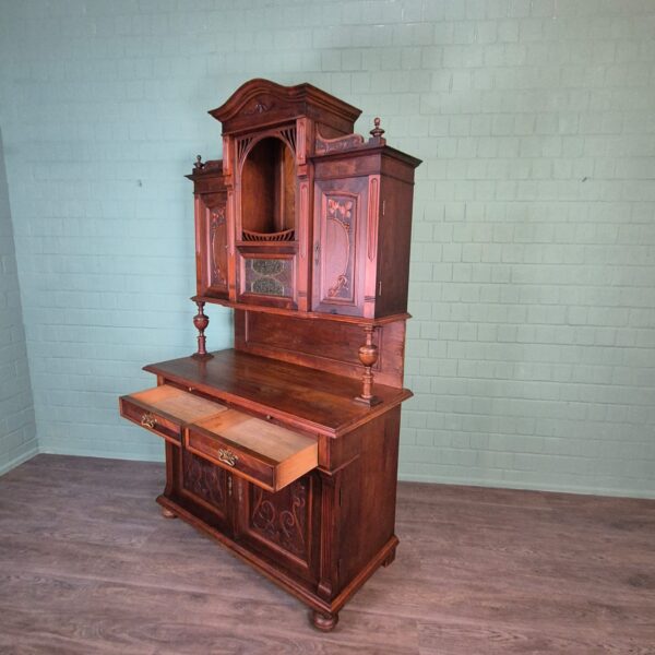 Buffetschrank Schrank Jugendstil 1910 Nussbaum – Bild 19