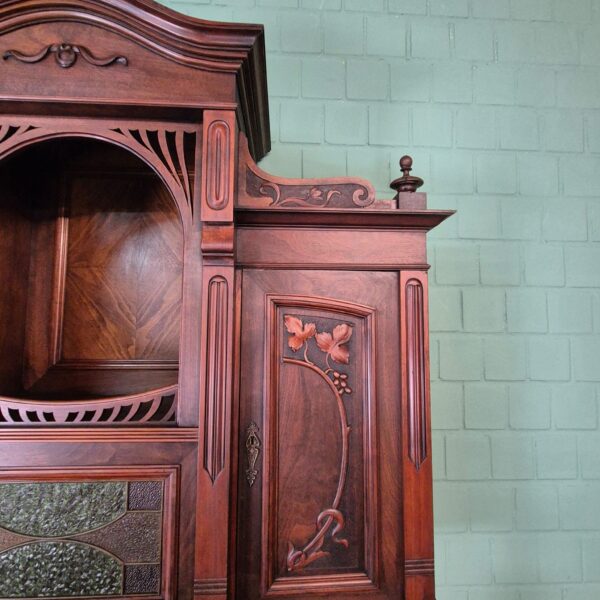 Buffetschrank Schrank Jugendstil 1910 Nussbaum – Bild 6