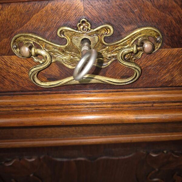 Buffetschrank Schrank Jugendstil 1910 Nussbaum – Bild 20