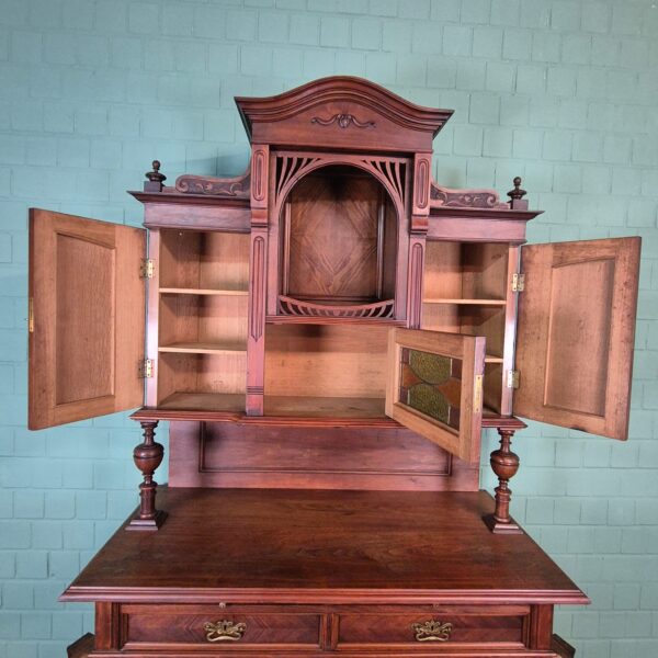 Buffetschrank Schrank Jugendstil 1910 Nussbaum – Bild 14