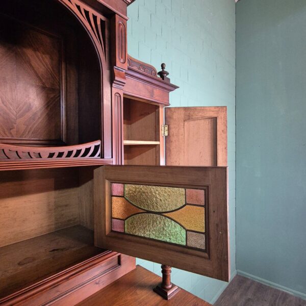 Buffetschrank Schrank Jugendstil 1910 Nussbaum – Bild 16