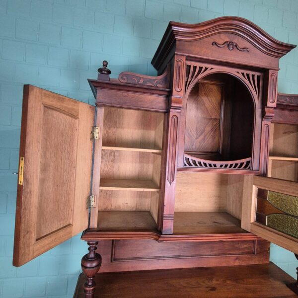 Buffetschrank Schrank Jugendstil 1910 Nussbaum – Bild 15