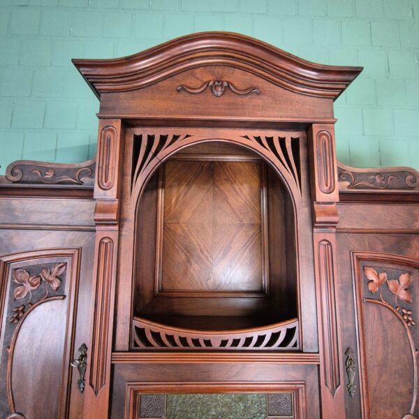 Buffetschrank Schrank Jugendstil 1910 Nussbaum – Bild 7
