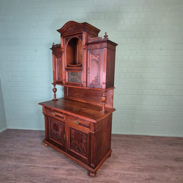 Buffetschrank Schrank Jugendstil 1910 Nussbaum – Bild 3