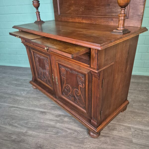 Buffetschrank Schrank Jugendstil 1910 Nussbaum – Bild 18
