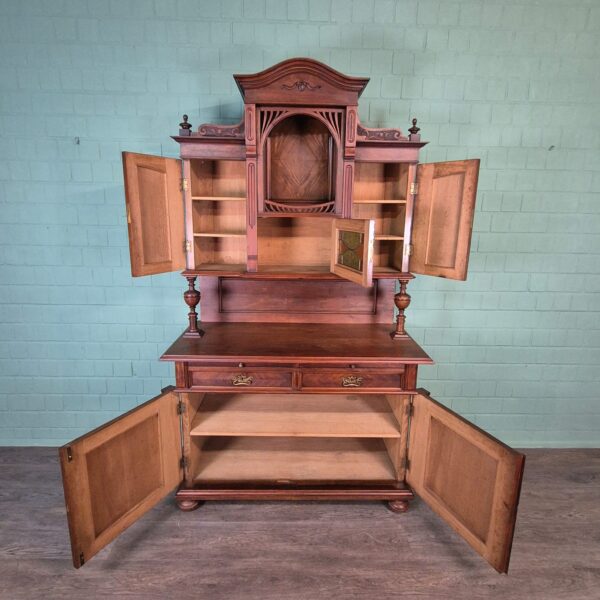 Buffetschrank Schrank Jugendstil 1910 Nussbaum – Bild 13