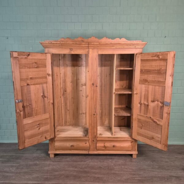 Schrank Kleiderschrank Biedermeier 1850 Kiefer – Bild 9