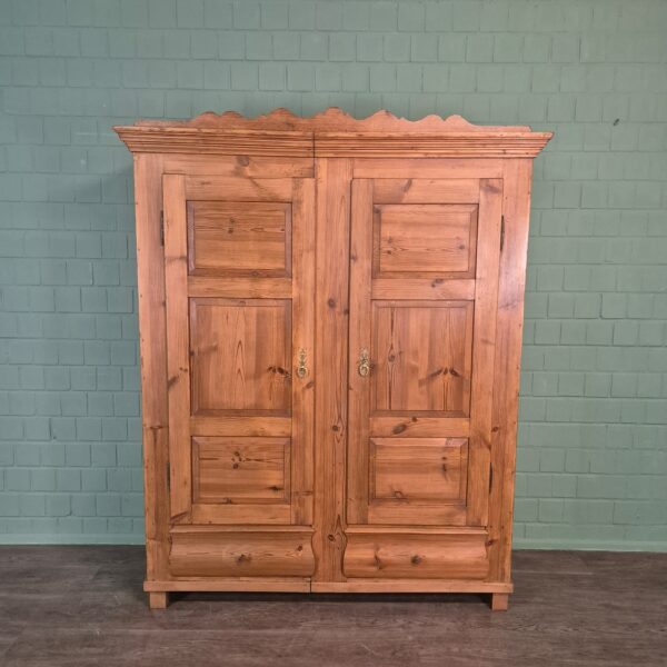 Schrank Kleiderschrank Biedermeier 1850 Kiefer – Bild 2