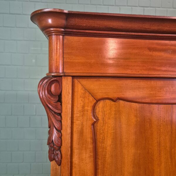 Kleiderschrank Schrank Biedermeier 1850 Mahagoni – Bild 4