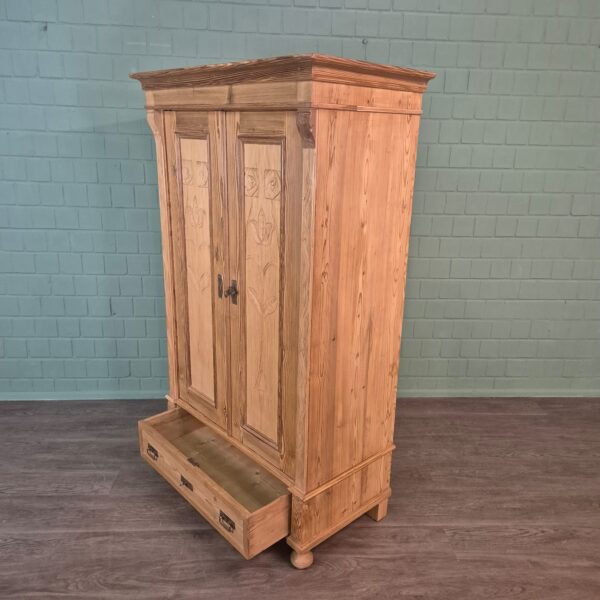Schrank Kleiderschrank Jugendstil 1900 Kiefer – Bild 14