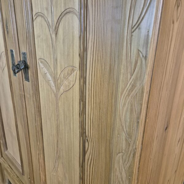Schrank Kleiderschrank Jugendstil 1900 Kiefer – Bild 9