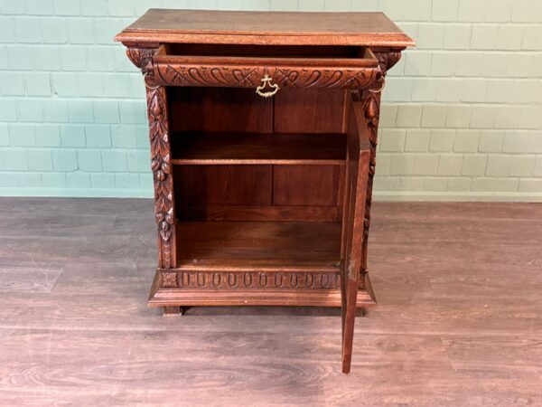 Beistellschrank Halbschrank Gründerzeit 1880 Eiche – Bild 6