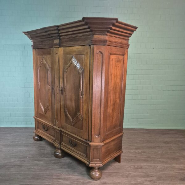 Schrank Kleiderschrank Barock 1780 Eiche – Bild 3