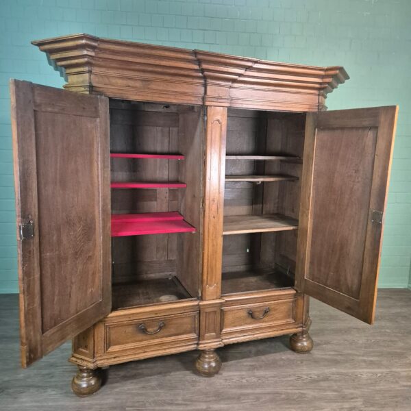 Schrank Kleiderschrank Barock 1780 Eiche – Bild 15