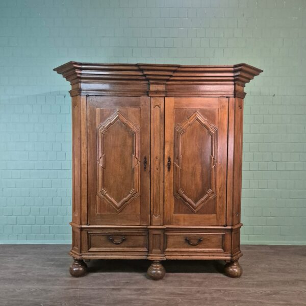 Schrank Kleiderschrank Barock 1780 Eiche – Bild 2