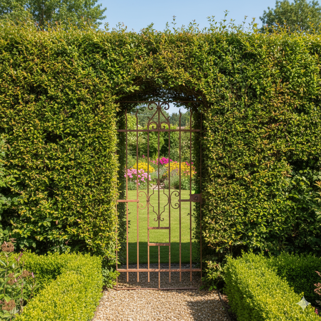 Zaunelement Gartenzaun Jugendstil 1900 Schmiedeeisen – Bild 2