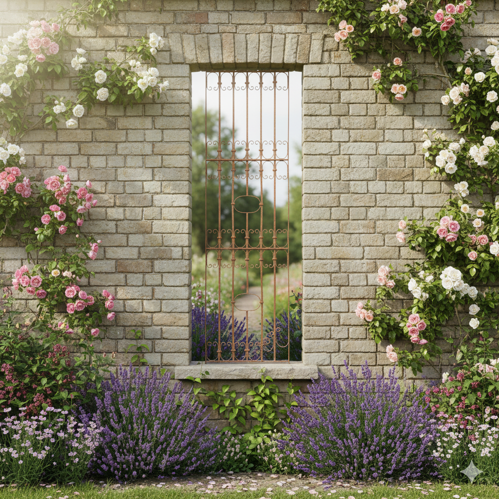 Zaunelement Gartenzaun Jugendstil 1910 Schmiedeeisen – Bild 2