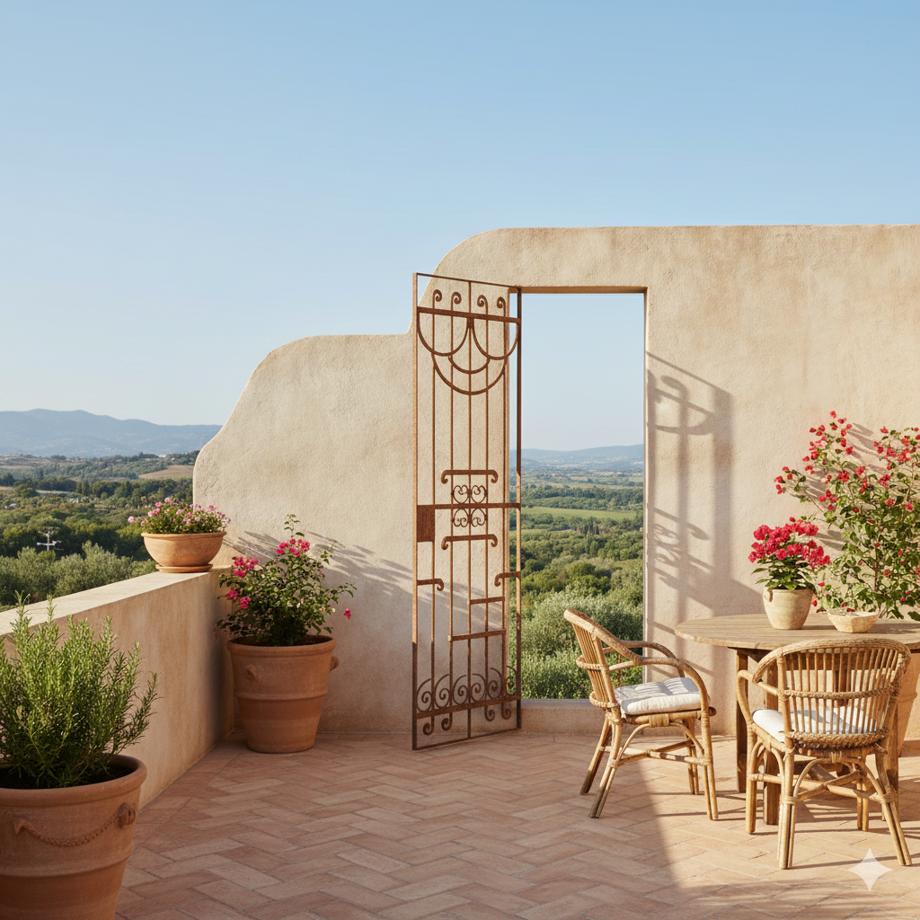 Zaunelement Gartenzaun Jugendstil 1910 Schmiedeeisen – Bild 2