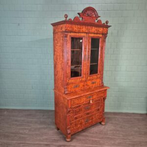 Vitrine Aufsatzschrank Gründerzeit 1880 Birke