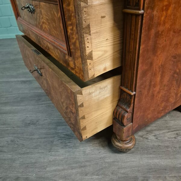 Vitrine Aufsatzschrank Gründerzeit 1880 Birke – Bild 19