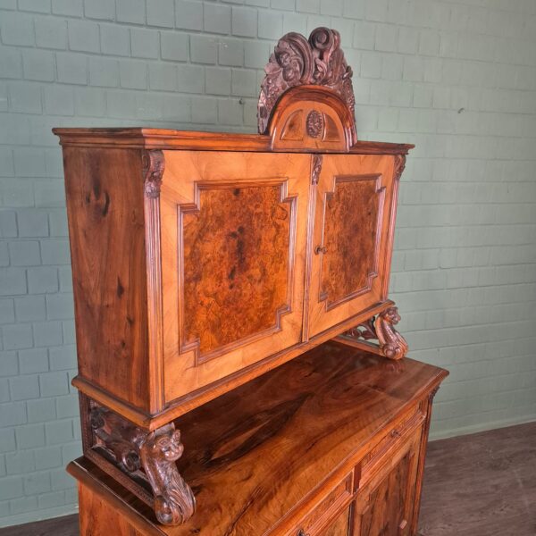 Buffetschrank Schrank Gründerzeit 1880 Nussbaum – Bild 7