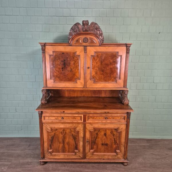 Buffetschrank Schrank Gründerzeit 1880 Nussbaum – Bild 2