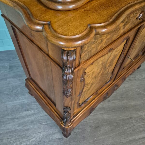 Vitrine Geschirrschrank Louis Philippe 1880 Mahagoni – Bild 6