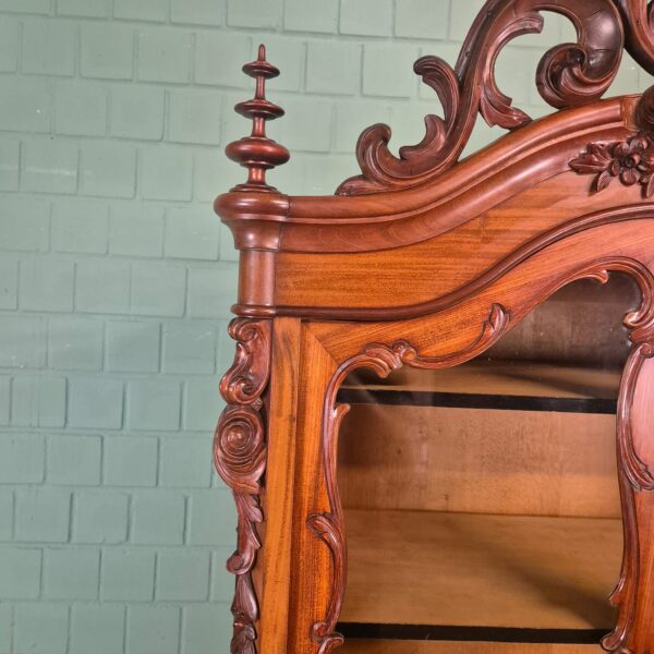 Vitrine Geschirrschrank Louis Philippe 1880 Mahagoni – Bild 15