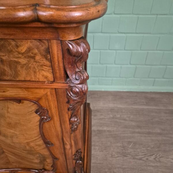 Vitrine Geschirrschrank Louis Philippe 1880 Mahagoni – Bild 9