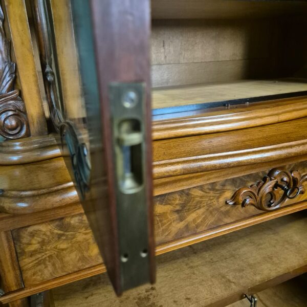 Vitrine Geschirrschrank Louis Philippe 1880 Mahagoni – Bild 20