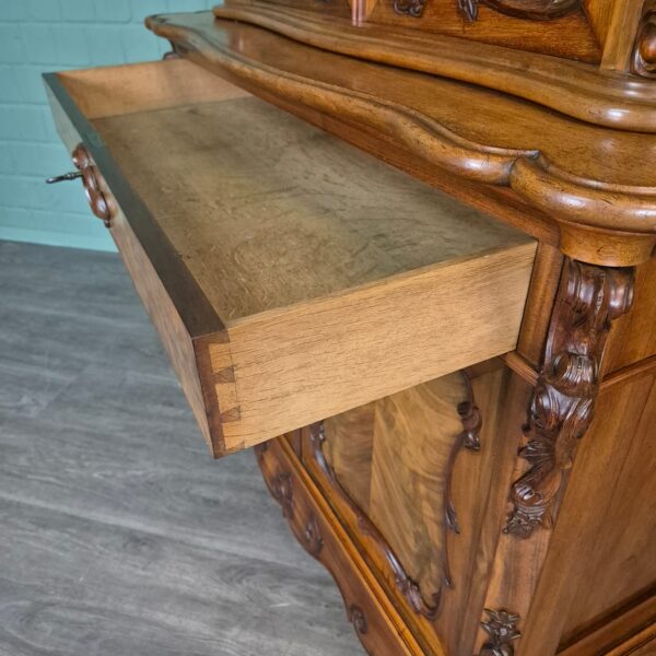 Vitrine Geschirrschrank Louis Philippe 1880 Mahagoni – Bild 23