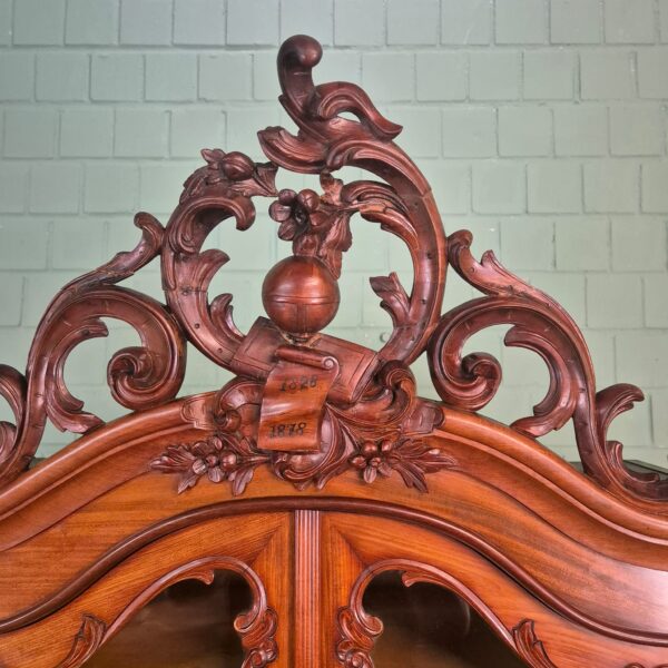 Vitrine Geschirrschrank Louis Philippe 1880 Mahagoni – Bild 13