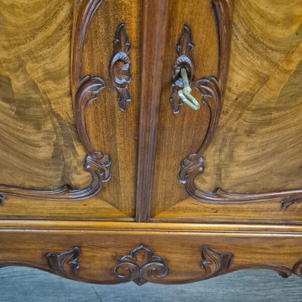Vitrine Geschirrschrank Louis Philippe 1880 Mahagoni – Bild 7