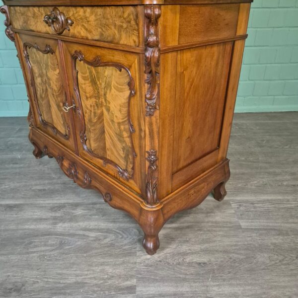 Vitrine Geschirrschrank Louis Philippe 1880 Mahagoni – Bild 11